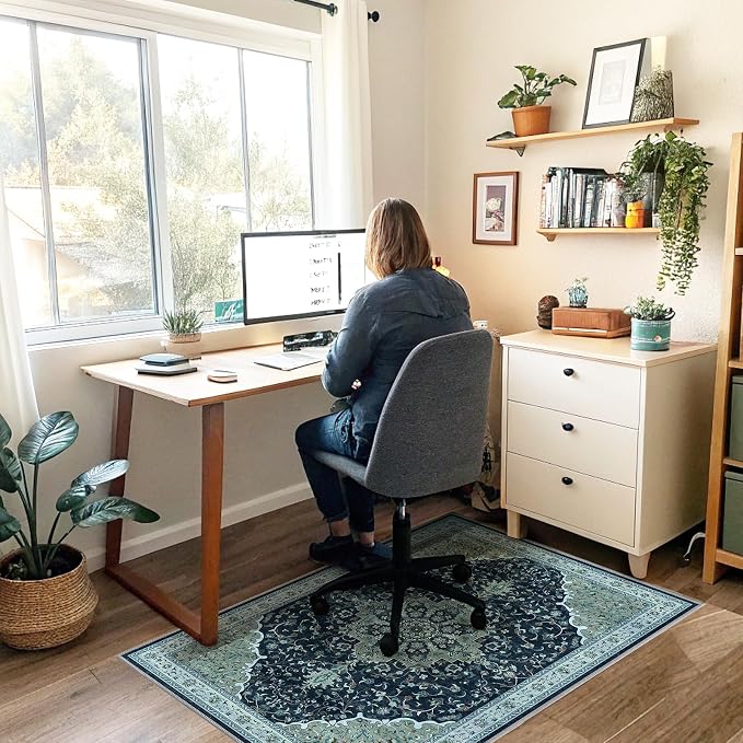 Office Chair Mat for Hardwood Floor&Tile Floor, Under Desk Rug for Rolling - Image 7