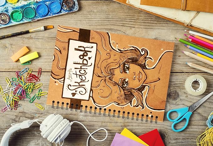 24 Pack A5 Spiral Notebooks Journal with Kraft Cover, 5x8 Inches, Ruled Lined Paper, for Work, Sketches, Study, Notes Taking, Gifts, Brown (24 PCS(Lined))-DeskLoop Office