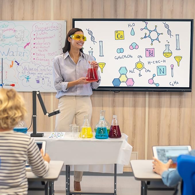 CZUR Fancy Pro 8MP USB Document Camera for Teacher, 4K Webcam with Microphone and LED Light, Up to 60fps, Auto Focus, for Remote Teaching, Live Streaming, Web Conference, for Mac and Windows-DeskLoop Office