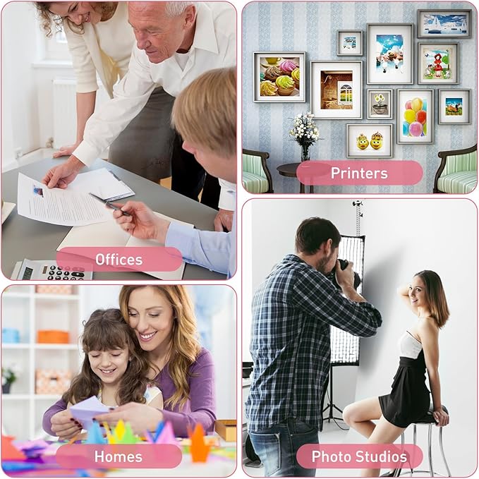 Paper Cutter, Paper Trimmer with Safety Guard, 12" Cut Length Paper Slicer with 16 Sheet Capacity Paper Cutting Board,Guillotine Paper Cutters and Trimmers for Cardstock Cardboard Vinyl (Pink)-DeskLoop Office