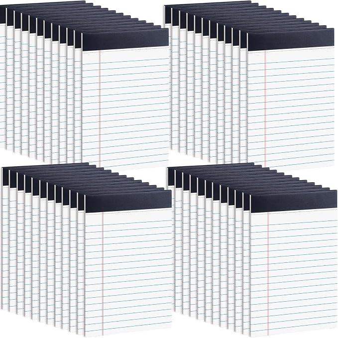 48 Pack Legal Pads Bulk, 5 x 8 Inch White Notepad, Note Pads College Ruled - Image 8