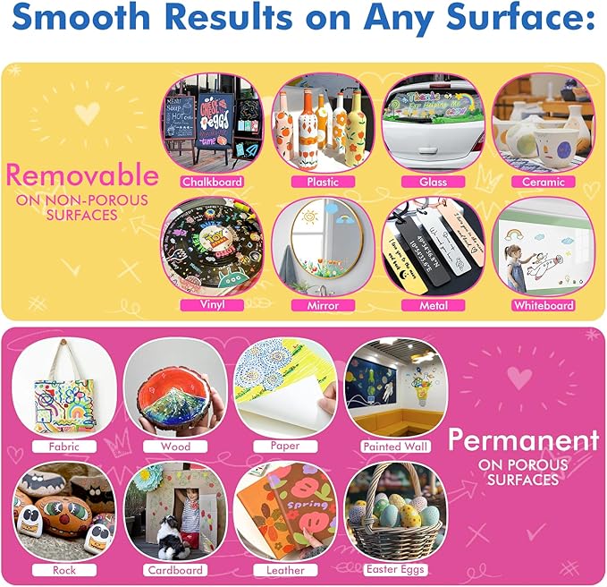 GOTIDEAL Chalk Markers Dual Tips,Erasable Liquid Chalk Marker for Blackboard,Washable Chalk Pens for Auto,Car,Glass,Mirror,Chalkboard,Window markers,24 Colors Chalk Board Markers with Metallic Colors-DeskLoop Office