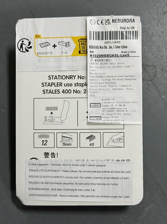 NEBURORA Mini Effortless Desktop Staplers with 400 Standard 26/6 Staples, 2-24 Sheet Capacity, Includes Built-in Staple Remover, Cute Stapler Gift for Student and Office Use, 3 Colors Options (Blue)-DeskLoop Office