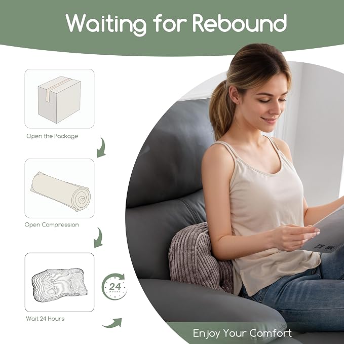 HIGOGOGO Lumbar Support Pillow for Recliner Chair/Accent Chair/Couch/Office - Image 9