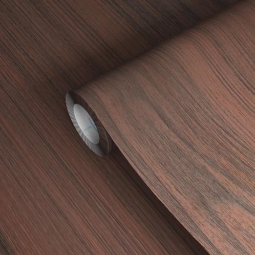 GSCIT Club Red Walnut Wallpaper, 24 inch X 15ft Self Adhesive Wood Grain Repair Tape Patch for Tables, Chairs, Baseboards, Doors, Windows, Floors, Handicraft DIY.-DeskLoop Office