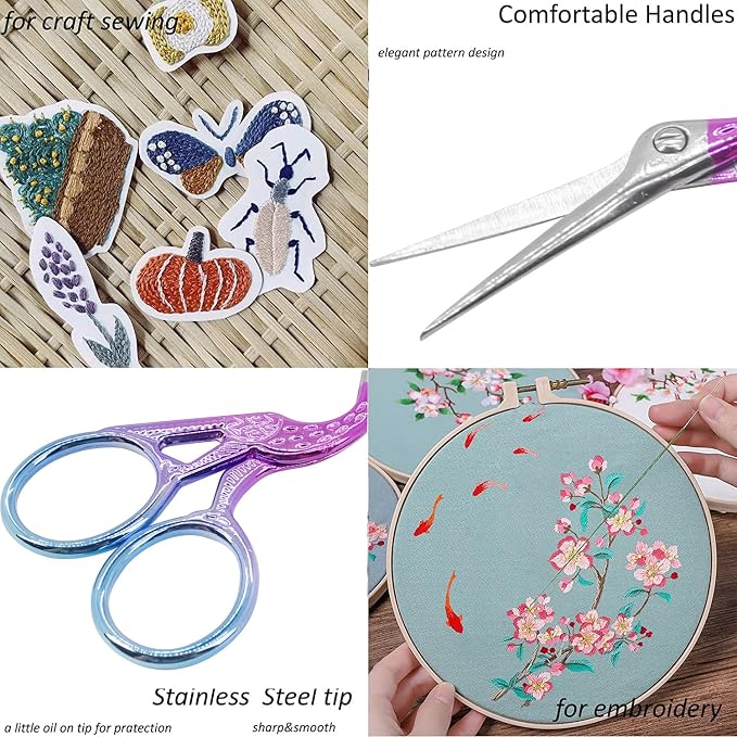 BIHRTC Small Embroidery Detail Shears Crafting Scissor Sharp Tip Stainless - Image 7