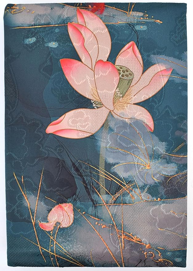 BLBMH Book Cover for Paperbacks- Adjustable Fabric BookJacket Cover Protector Fit for 5.5x8.5 inch Hardcover Softcover Book Novels Notebook Bible Book Lovers Gifts - Lotus 8.5in-DeskLoop Office