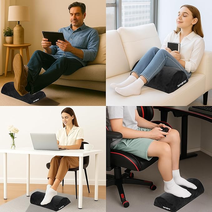 Samsonite Foot Rest for Under Desk at Work – Ergonomic Foot Stool for Couch – Versatile Under Desk Footrest for Office & Home, Foot Support Underdesk-DeskLoop Office