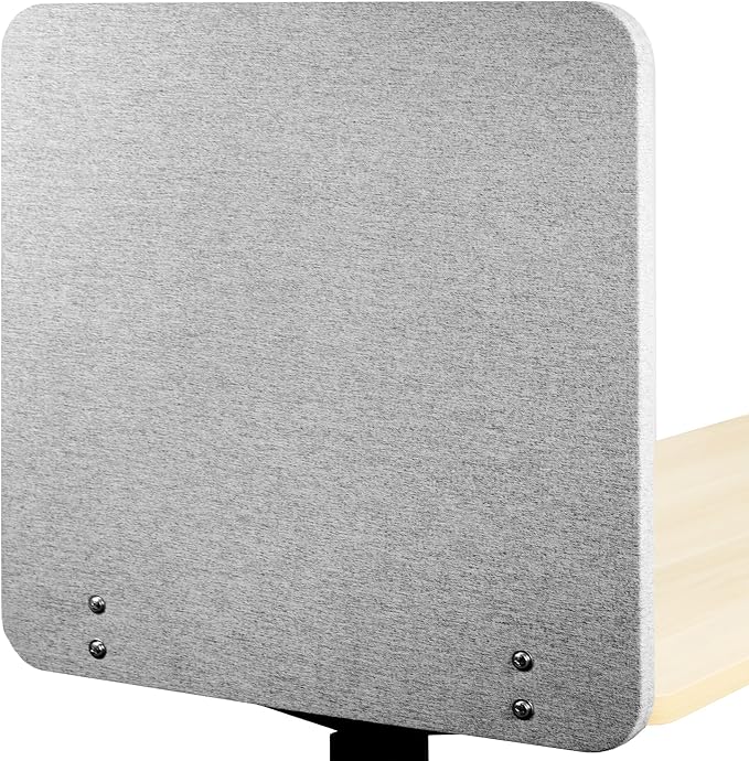 VIVO Clamp-on/Screw-on 24 x 24 inch Privacy Panel, Sound Absorbing Cubicle Desk Divider, Acoustic Partition, Gray, PP-1-V024G-DeskLoop Office