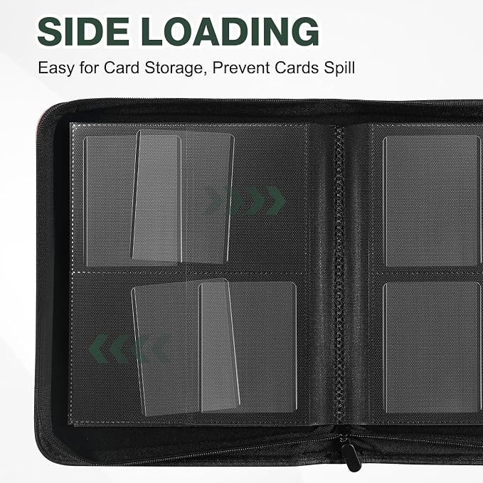 Toploader Binder, Holds 160 Toploaders, 100 Toploaders INCLUDED, 4-Pocket PU - Image 7