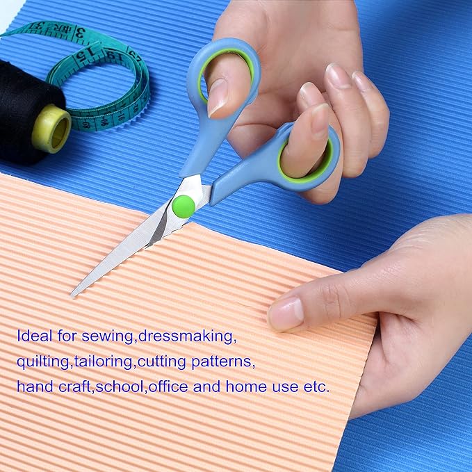 Scissors All Purpose,Scissors Set of 5,Premium Stainless Steel Sharp Blades Soft Comfort-Grip Handles Suitable for School,Office Supplies and Family Daily Use-DeskLoop Office