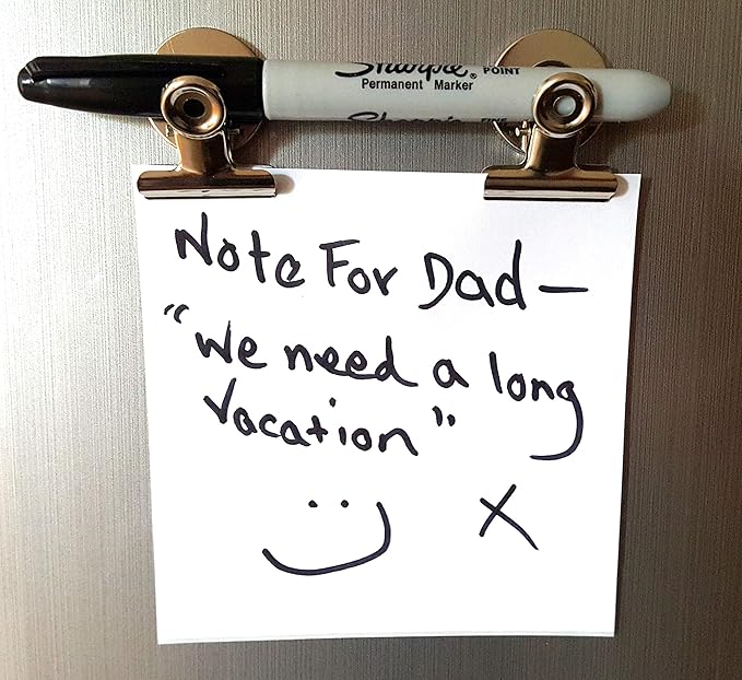 Mini Silver Refrigerator Magnet Hook Clips for Holding Photographs, Holding Business Cards, Office Organizing, Memo Note Clips (12)-DeskLoop Office