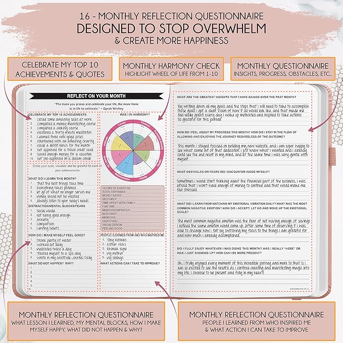 2025-2026 Planner Weekly and Monthly | 16-Month Life Planner to Increase Focus & Productivity | Reduce Overwhelm & Achieve Your Biggest Goals | Include Gift Box & Stickers | Sep 2025-Dec 2026-DeskLoop Office