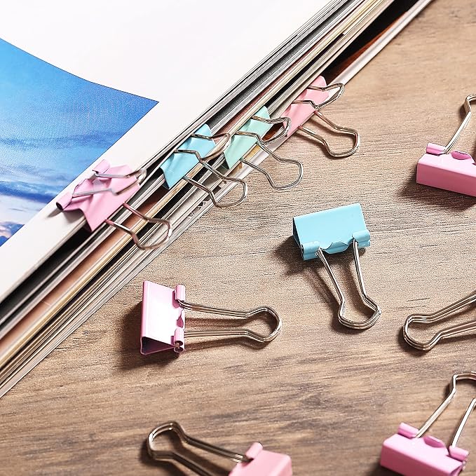 Mr. Pen- Small Binder Clips, Small Size | Pastel Color Metal Binder Paper Clips - Image 8