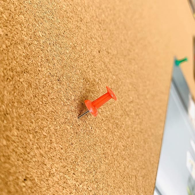 BIBOC Cork Bulletin Board,Cork Board,Felt Board, Pin Board, Notice Board, Memo Board for Homes or Offices,18 X 24 Inches, Silver Aluminium Frame-DeskLoop Office