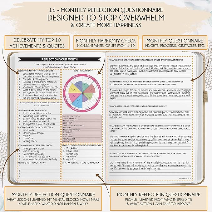 2025-2026 Planner Weekly and Monthly | 16-Month Life Planner to Increase Focus & Productivity | Reduce Overwhelm & Achieve Your Biggest Goals | Include Gift Box & Stickers | Sep 2025-Dec 2026-DeskLoop Office