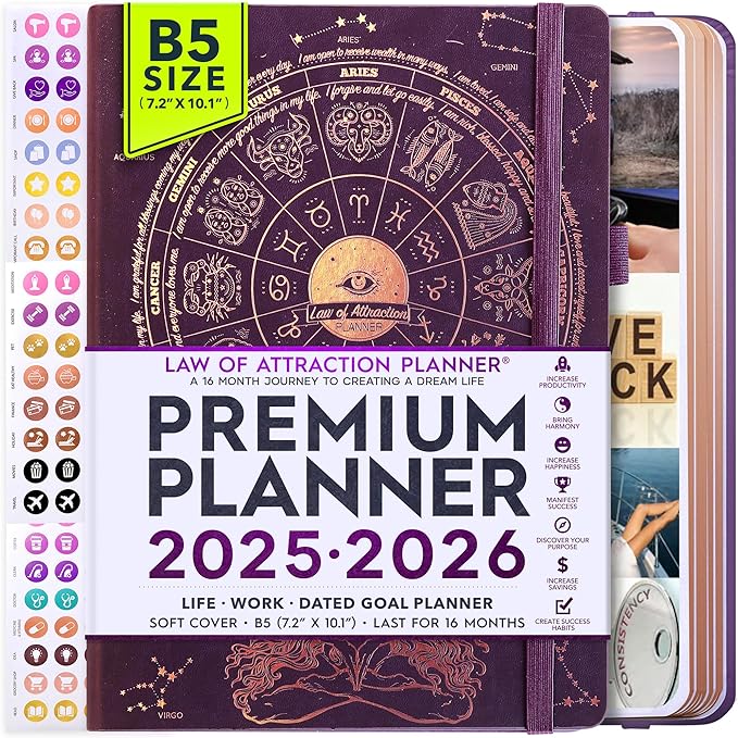 2025-2026 Planner Weekly and Monthly | 16-Month Life Planner to Increase Focus & Productivity | Reduce Overwhelm & Achieve Your Biggest Goals | Include Gift Box & Stickers | Sep 2025-Dec 2026-DeskLoop Office