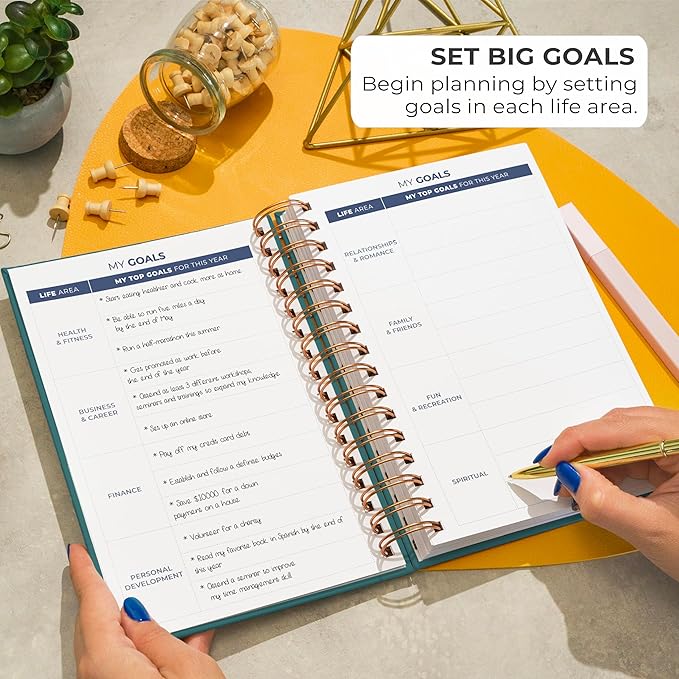 Clever Fox Planner 2nd Edition Spiral – Colorful Weekly & Monthly Goal Planner, Time Management & Productivity Organizer, Undated (Dark Teal)-DeskLoop Office