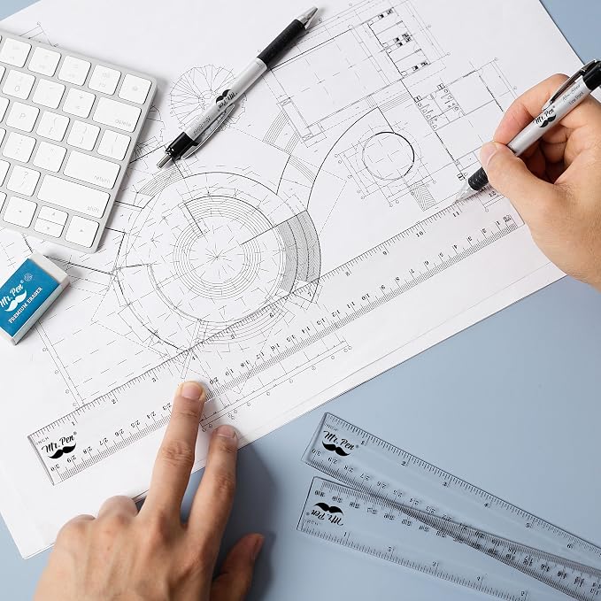 Mr. Pen- Plastic Rulers, 6 Inch & 12 Inch, Easy-to-Read Markings | - Image 6