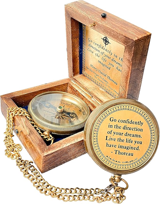 Gift for Son from Mom Dad | Engraved Compass 2" - Father to Son Gifts, Mom to Son Gifts for Graduation 2025, Birthday Baptism Confirmation Communion-DeskLoop Office