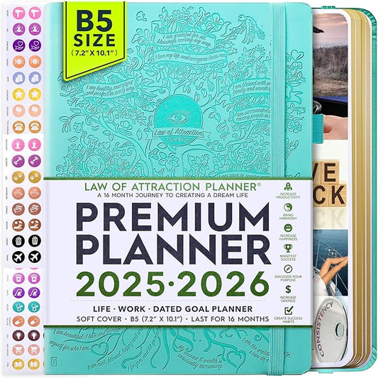 2025-2026 Planner Weekly and Monthly | 16-Month Life Planner to Increase Focus & Productivity | Reduce Overwhelm & Achieve Your Biggest Goals | Include Gift Box & Stickers | Sep 2025-Dec 2026-DeskLoop Office