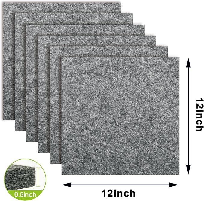 AKTOP Cork Bulletin Board 12x12, 1/2" Thick Felt Cork Board Tiles 6 Pack - Image 8