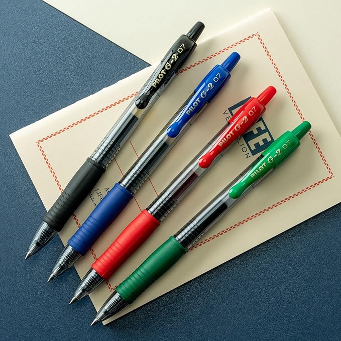 Pilot G2 Premium Gel Pens, Gel Roller Pens, Fine Point 0.7 mm Assorted Colors 8-DeskLoop Office