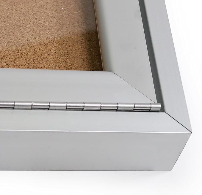 Ghent 48"x72" 3-Door indoor Enclosed Bulletin Board , Shatter Resistant, with Lock, Satin Aluminum Frame Natural Cork (PA34872K) Made in the USA-DeskLoop Office