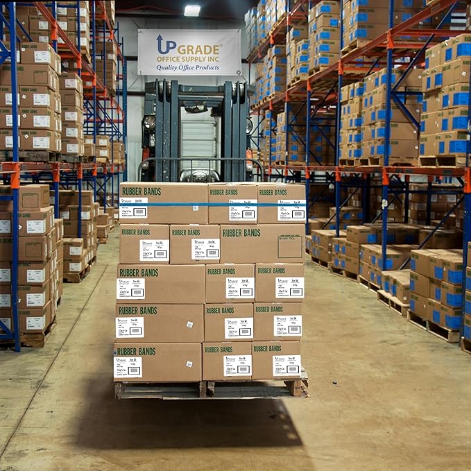 Upgrade Office Supply UPG22754ACS Assorted Size & Color Rubber Bands, 10 lb Case (40 Bags), Made in USA-DeskLoop Office