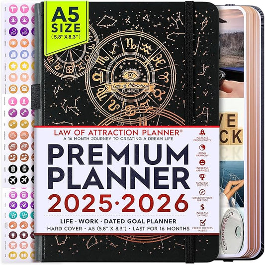 2025-2026 Planner Weekly and Monthly | 16-Month Life Planner to Increase Focus & Productivity | Reduce Overwhelm & Achieve Your Biggest Goals | Include Gift Box & Stickers | Sep 2025-Dec 2026-DeskLoop Office