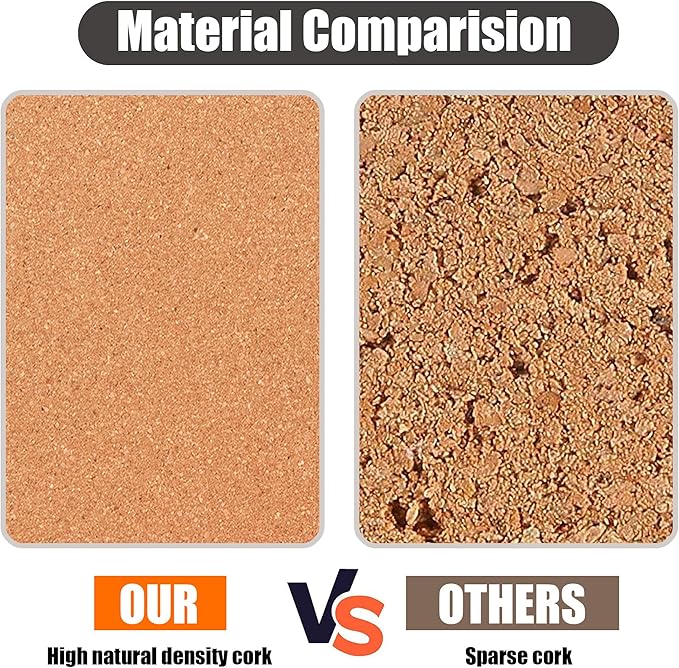 SUNGIFT Cork Board 12"x12" - 1/2" Thick Square Bulletin Boards 6 Pack Cork Tiles with 50 Push Pins Mini Wall Self-Adhesive Corkboards Tiles for Wall-DeskLoop Office