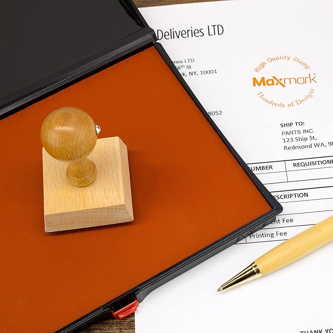 Large Premium Orange Ink Stamp Pad - 5" by 7" - Quality Felt Pad-DeskLoop Office