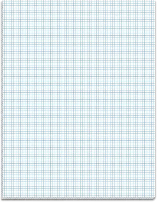 TOPS 33101 Quadrille Pads, 10 Squares/Inch, 8 1/2 x 11, White, 50 Sheets-DeskLoop Office
