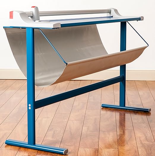 Dahle 448s Premium Rotary Trimmer w/Stand, 51" Cut Length, 20 Sheet Capacity, Self-Sharpening, Automatic Clamp, German Engineered Paper Cutter-DeskLoop Office