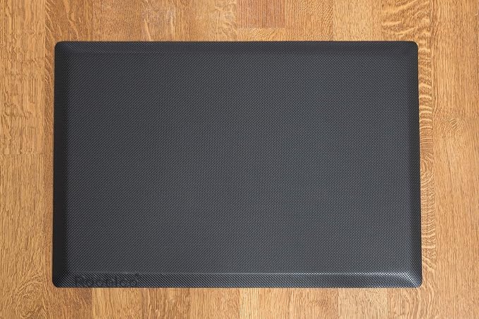 Rocelco 40" Large Height Adjustable Standing Desk Converter with Anti Fatigue Mat BUNDLE - Tall Quick Sit Stand Up Computer Workstation Riser - Retractable Keyboard Tray - Black (R DADRB-40-MAFM)-DeskLoop Office