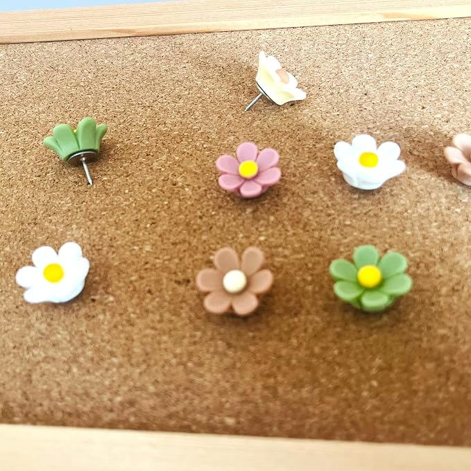 50 Pcs Flower Push Pins, Colorful Plastic Thumb Tacks - Image 7