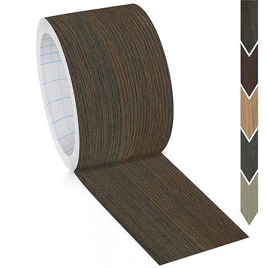 GSCIT Club Wood Grain Repair Tape, 2.4 inch X 100ft Self Adhesive Brown Walnut Grain Repair Patch for Tables, Chairs, Baseboards, Doors, Windows, Floors, Handicraft DIY.-DeskLoop Office