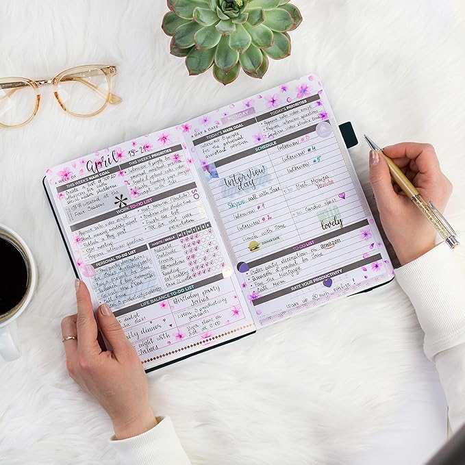 Clever Fox Daily Planner – Undated Planning Notebook with Hourly Schedule & To-Do List – Personal Day Task & Work Organizer, 6 Months (Black)-DeskLoop Office