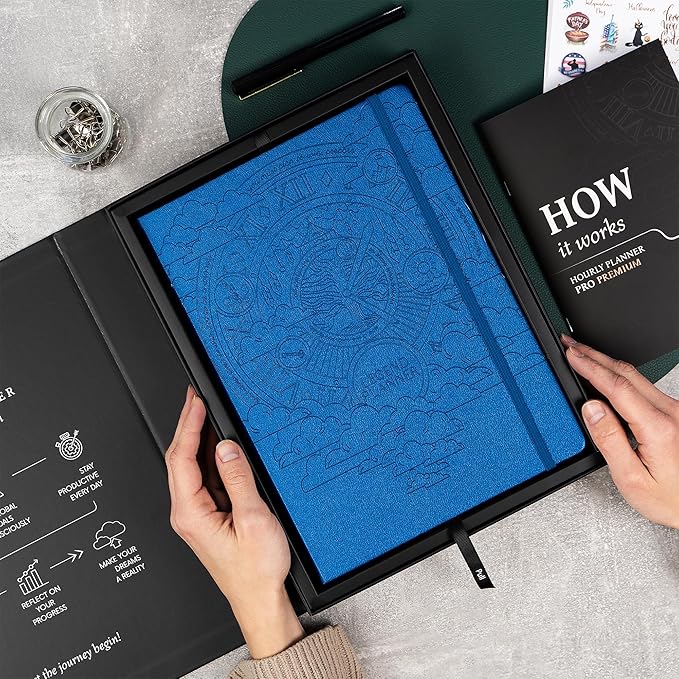 Legend Planner PRO Premium – Large Undated Weekly, Monthly & Budget Planner with Habit Tracker – Life Organizer for Time & Task Management, Goal Setting & Productivity – A4 size (Mystic Blue)-DeskLoop Office