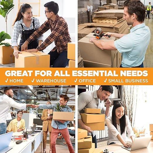 Tape King® Clear Packing Tape - 60 Yards Per Roll (12 Rolls) - 1.88 Inch Wide Stronger & Thicker 2.7mil, Heavy Duty Adhesive Industrial Depot Tape for Moving Packaging Shipping, Office & Storage-DeskLoop Office
