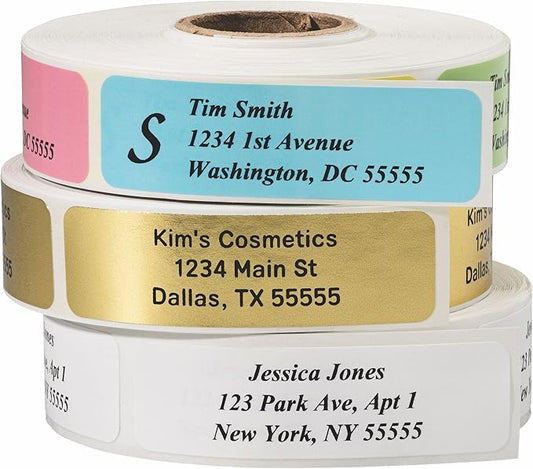 Return Address Labels - Roll of 250 Personalized Labels (White)-DeskLoop Office