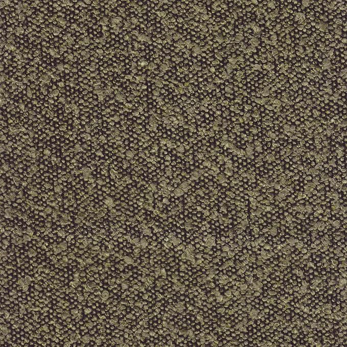 HomePop Upholstered Round Ottoman Home Décor|Foot Rest Ottoman - Dark Brown Boucle-DeskLoop Office