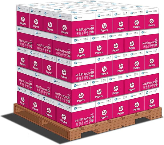 HP Papers | 8.5 x 11 Paper | MultiPurpose 20 lb | 1 Pallet - 80 Cartons (200,000 Sheets) | 96 Bright | Made in USA - FSC Certified | 115100P-DeskLoop Office