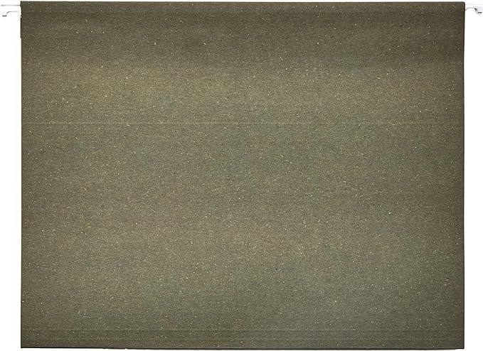 Amazon Basics Hanging Organizer File Folders for Efficient Filing, Sturdy, Adjustable Tabs, Letter Size, Pack of 25, Green-DeskLoop Office