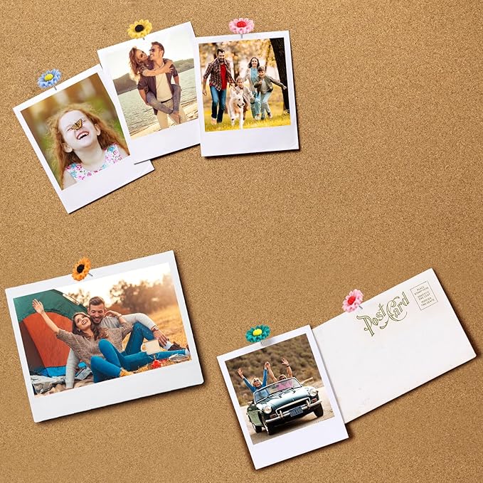 40Pcs Push Pins, Thumb Tacks for Bulletin Board, Flower Decorative Pins and Tacks, Cork Board Thumbtacks, Cute Thumbtack for Office Decorative-DeskLoop Office