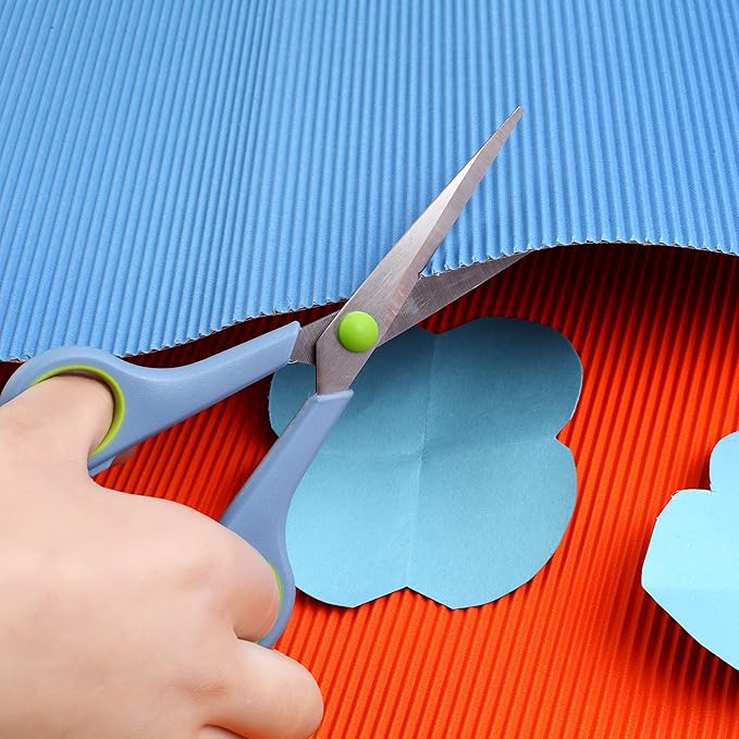 Scissors All Purpose,Scissors Set of 5,Premium Stainless Steel Sharp Blades Soft Comfort-Grip Handles Suitable for School,Office Supplies and Family Daily Use-DeskLoop Office