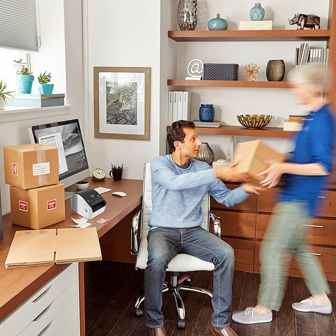 Brother QL-1100c Wide Format Label Printer, Shipping & Postage Labels 4” x 6”, Barcode & QR Code, High Speed, Direct Thermal Printing, Compact, uses DK Drop-in Label Rolls, USB Connectivity-DeskLoop Office