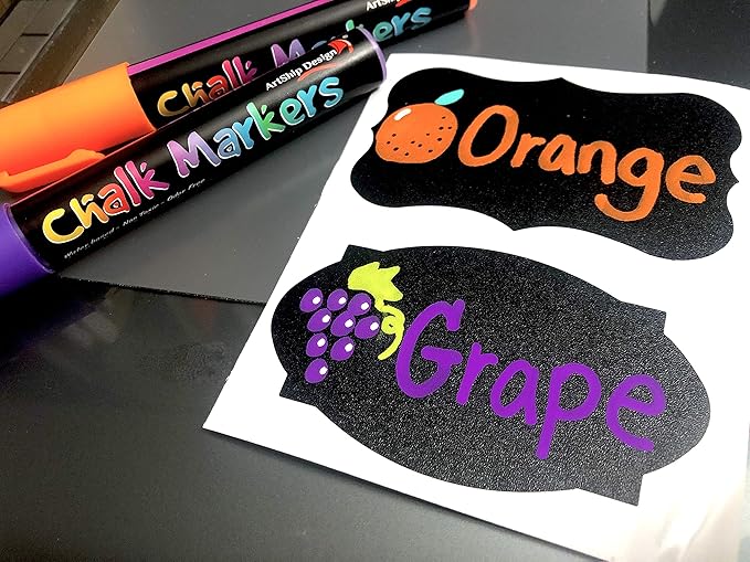 18 Neon Chalk Markers - Double Pack of Fine and Medium Tip Liquid Chalk Pens - Wet Erasable for Menu Boards, Glass, Windows, Whiteboards, Classrooms, Mirrors, Plastic-DeskLoop Office