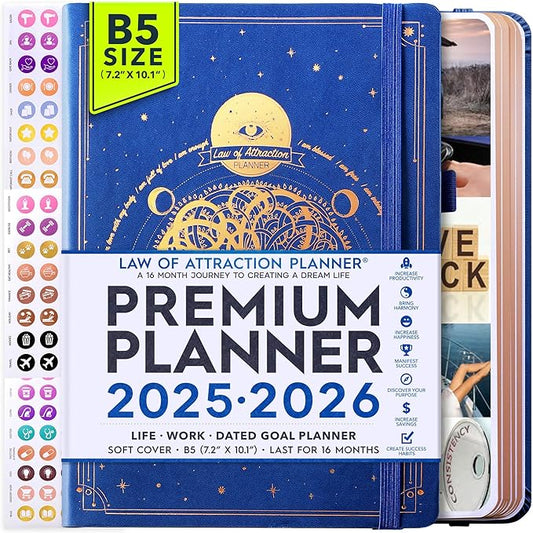 2025-2026 Planner Weekly and Monthly | 16-Month Life Planner to Increase Focus & Productivity | Reduce Overwhelm & Achieve Your Biggest Goals | Include Gift Box & Stickers | Sep 2025-Dec 2026-DeskLoop Office