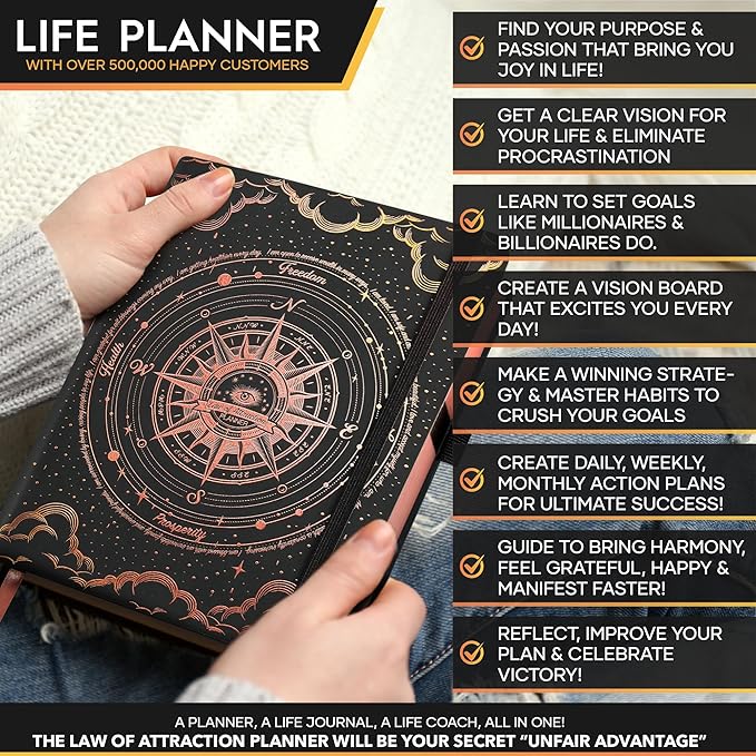 2025-2026 Planner Weekly and Monthly | 16-Month Life Planner to Increase Focus & Productivity | Reduce Overwhelm & Achieve Your Biggest Goals | Include Gift Box & Stickers | Sep 2025-Dec 2026-DeskLoop Office